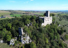 Blick auf die Ruine Niederhaus von Süd-West