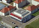 Das neue Versorgungszentrum der JVA Aichach. Das neue Kunstwerk wird seinen Platz im Inneren finden.